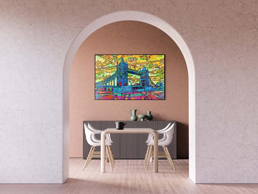 London Tower Bridge Psychedelic Art Print image 1