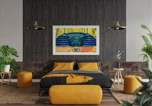 Manchester City Etihad Football Stadium - Psychedelic Art Print image 1