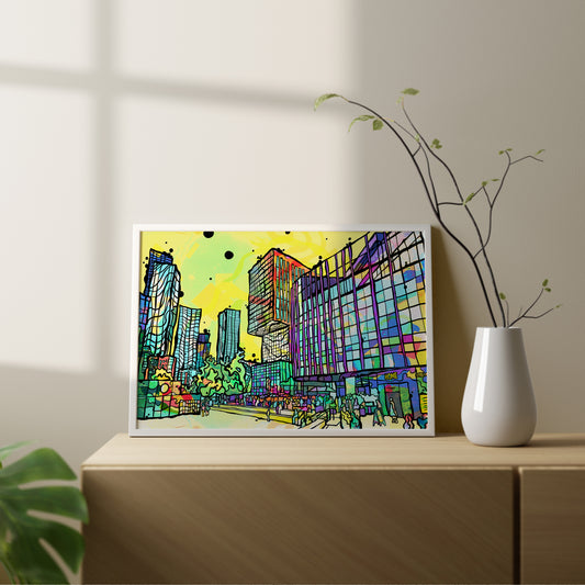 HOME - Manchester City Psychedelic Art Print image 1