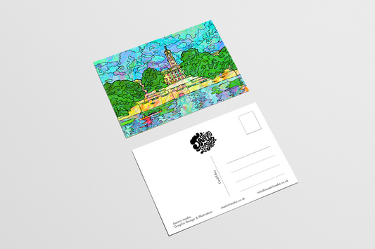 Nottingham Highfields Lake Postcard Nottingham University image 1