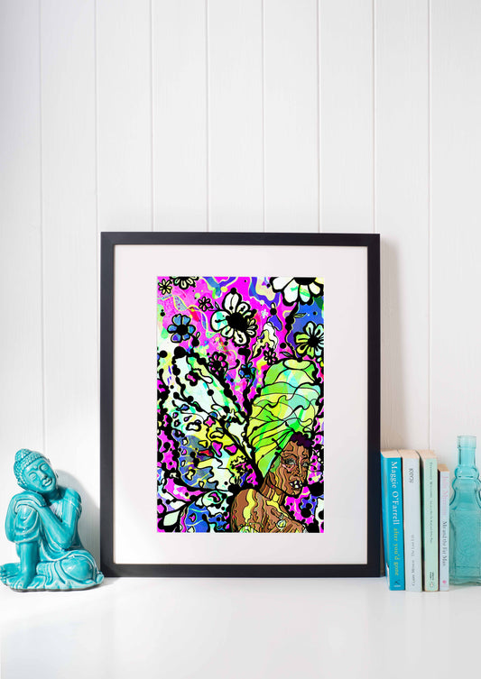 Erykah Badu Effect Psychedelic Art Print Poster image 1