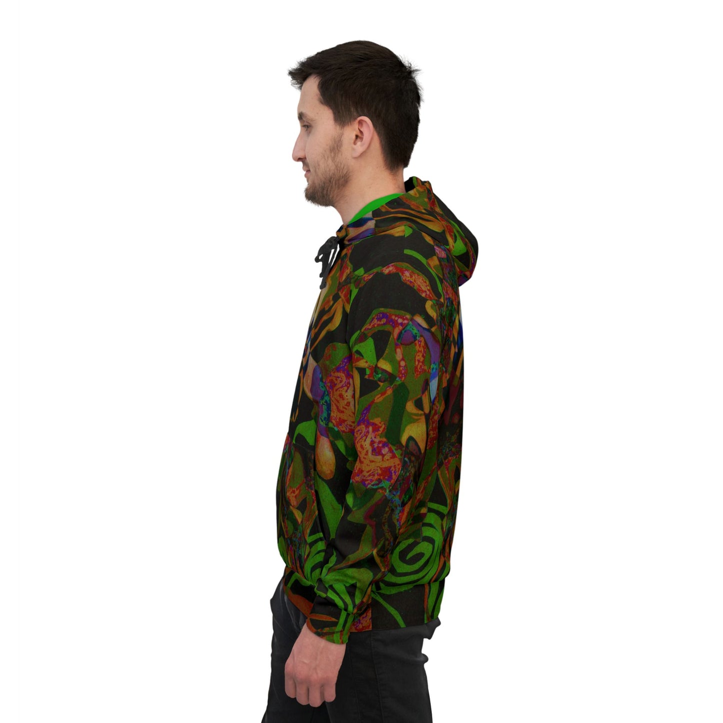 Jungle vs Predator - Psychedelic Abstract Athletic Hoodie image 11