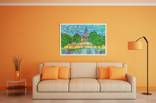 Highfields Lake University of Nottingham Art Print image 1