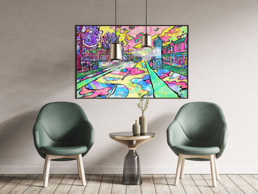 West-Didsbury Psychedelic Art Print image 1