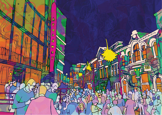 Broadfest Festival Psychedelic Art Print image 1