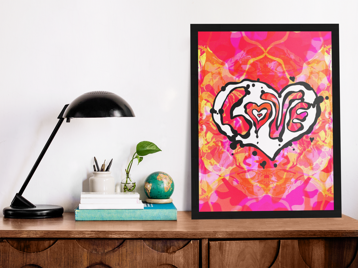 LOVE Psychedelic Art Print Poster image 2
