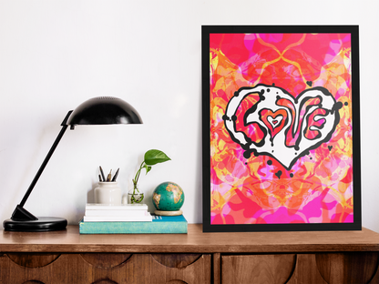 LOVE Psychedelic Art Print Poster image 2