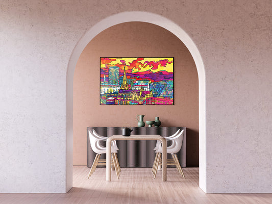 Birmingham Psychedelic City Art Print image 1