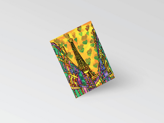 Paris Psychedelic Postcard of Eiffel Tower image 0