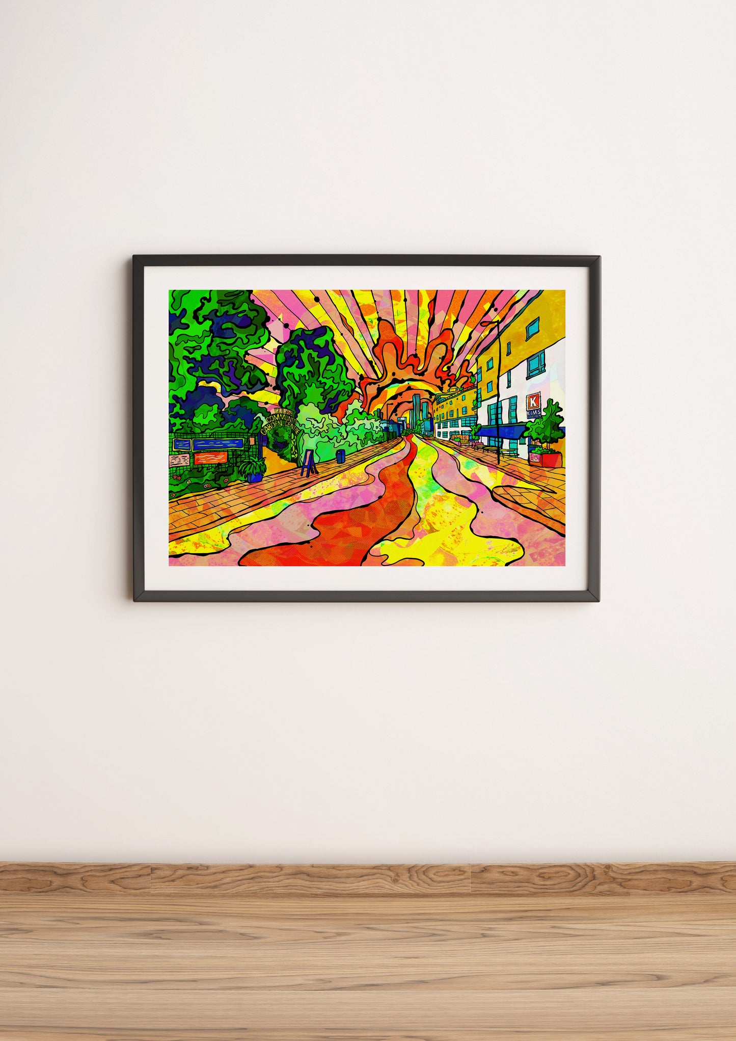Hulme Sunset Psychedelic Art Print image 2