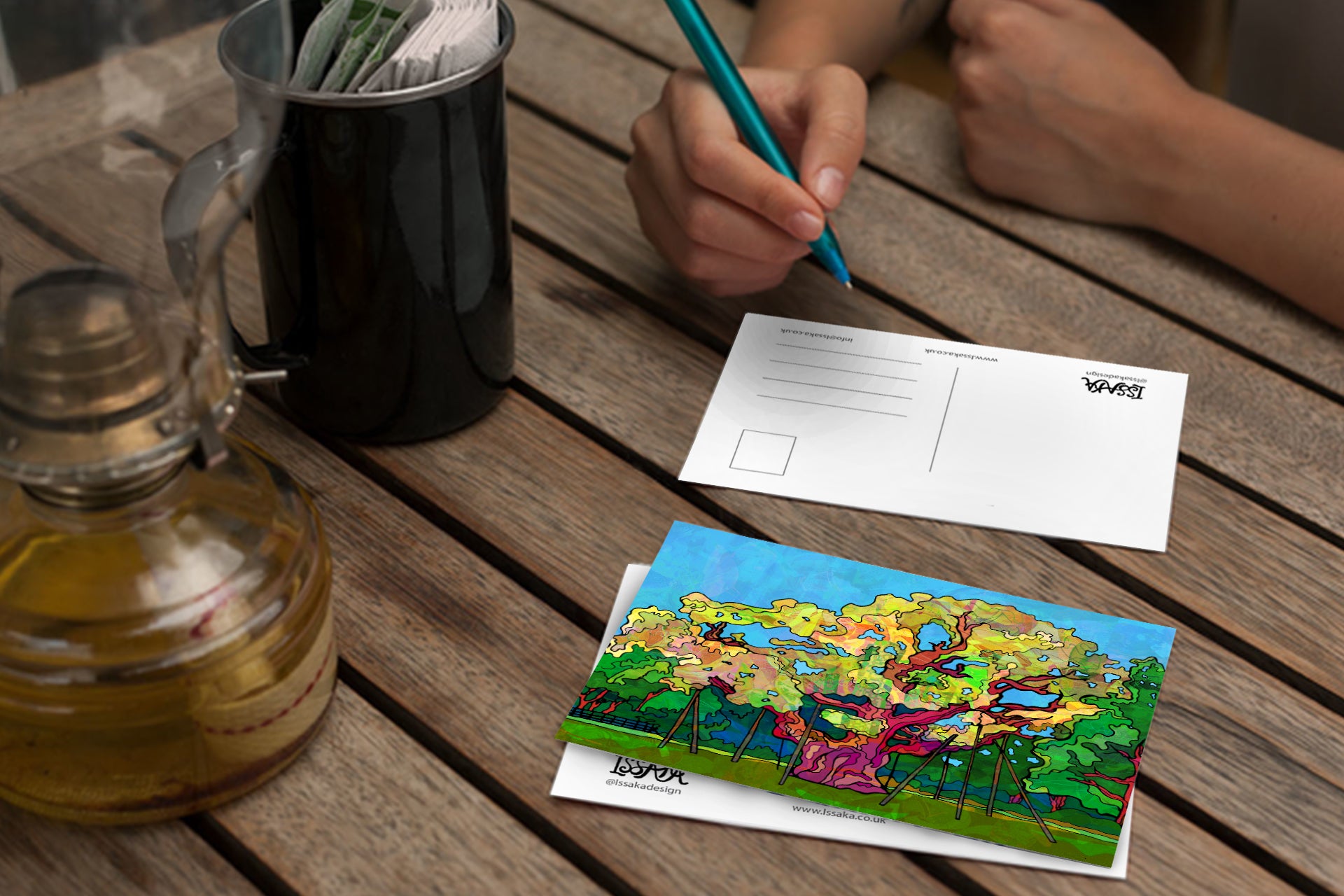 Nottingham Postcard of Major Oak Tree in Sherwood Forest image 3