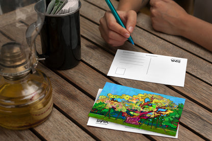 Nottingham Postcard of Major Oak Tree in Sherwood Forest image 3