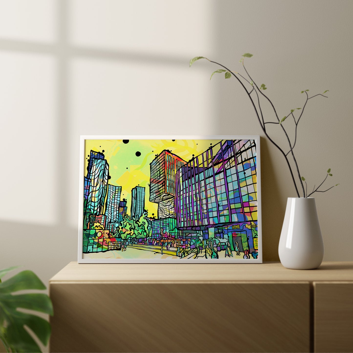 HOME - Manchester City Psychedelic Art Print image 1