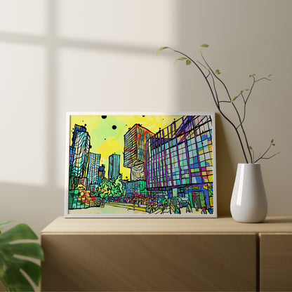 HOME - Manchester City Psychedelic Art Print image 1
