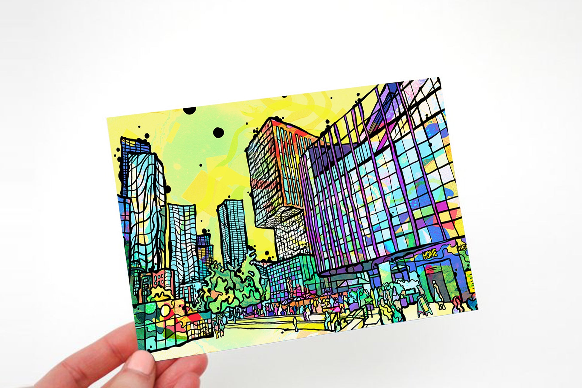 HOME Art Centre Psychedelic Postcard image 1