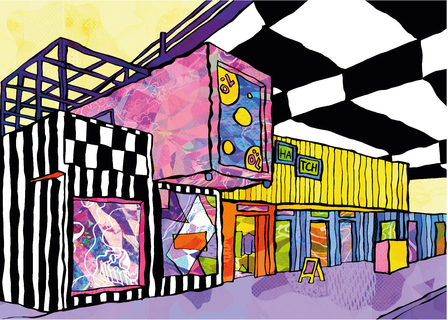 Manchester Hatch Psychedelic Postcard image 4