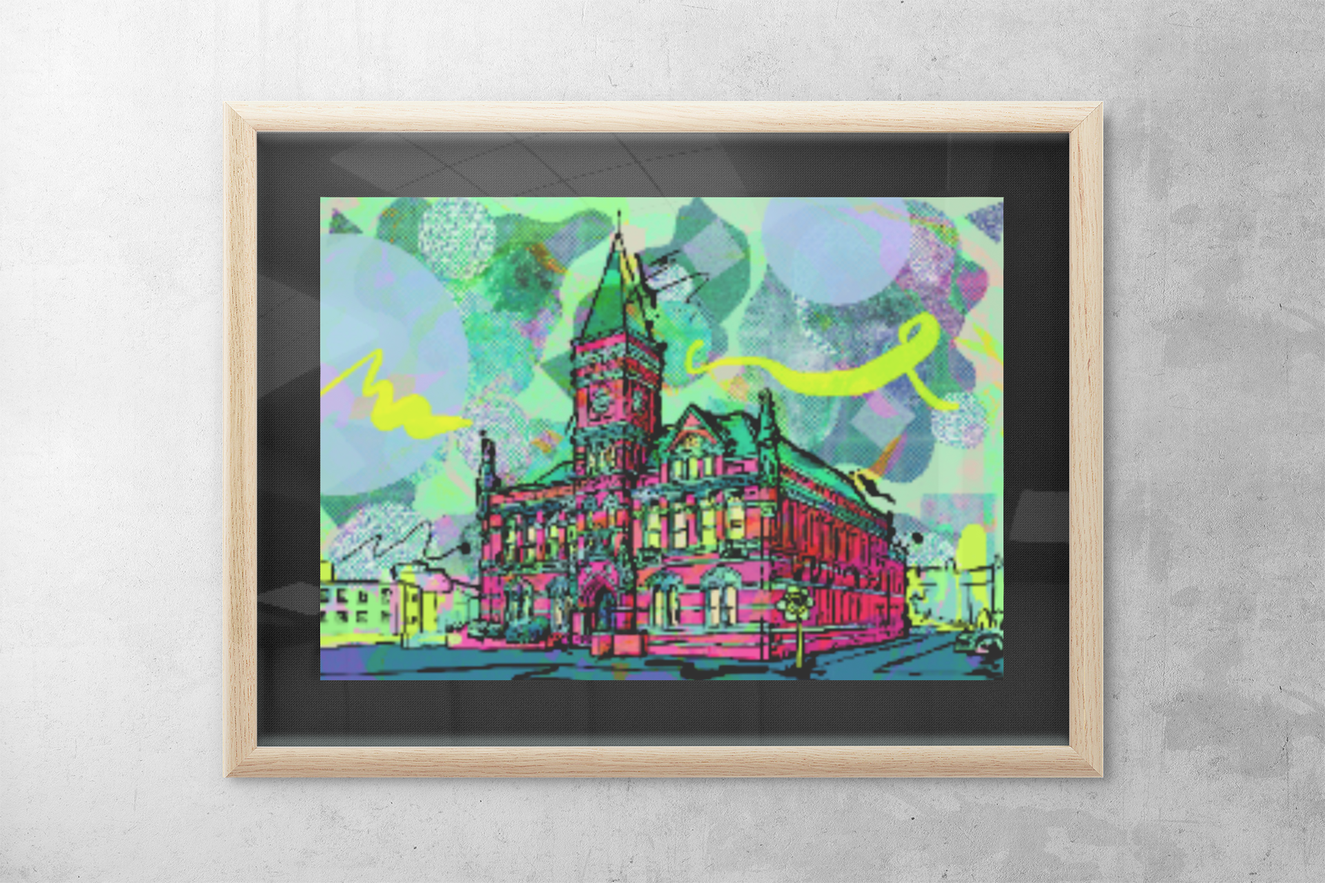 Psychedelic Art Print – Stretford Public Hall | Vibrant Manchester Wall Decor image 3