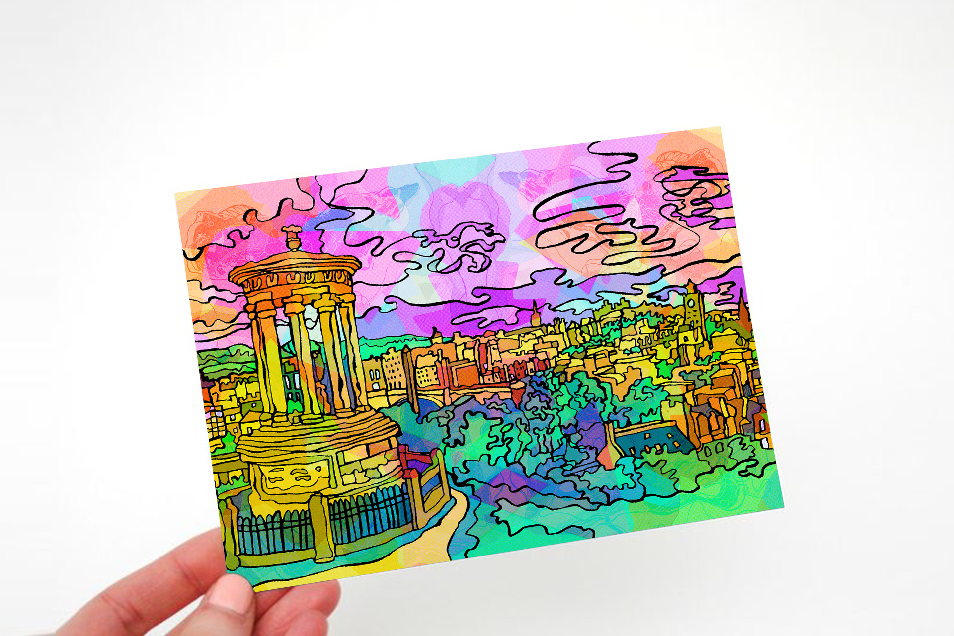 Edinburgh Postcard of Calton Hill image 1