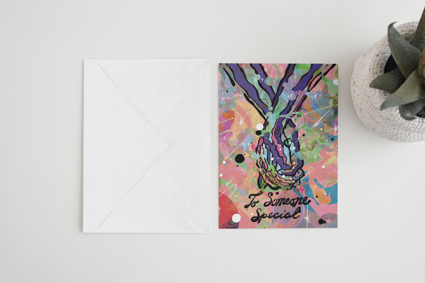 To Someone Special - psychedelic style Valentine's day greeting card image 4