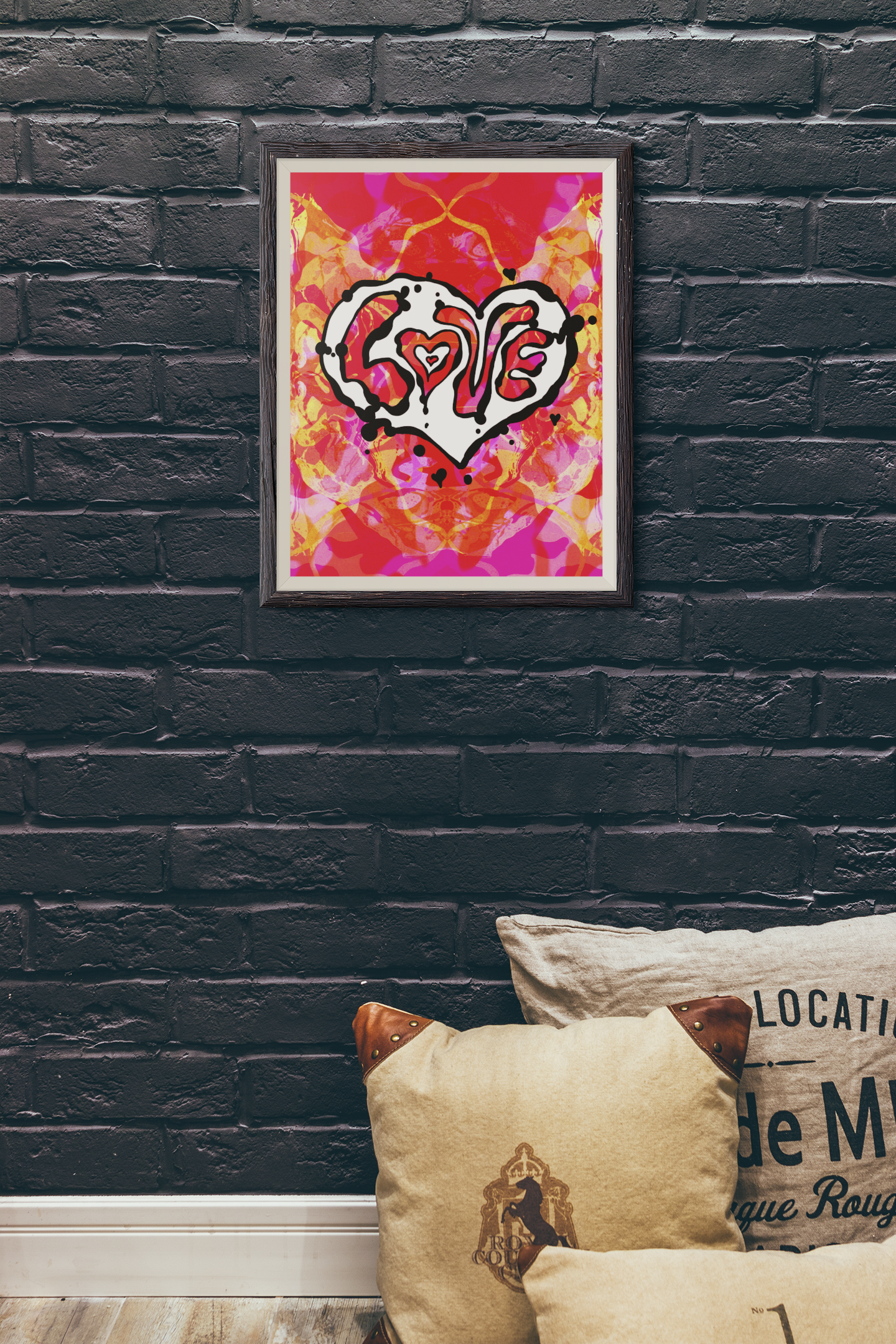 LOVE Psychedelic Art Print Poster image 3