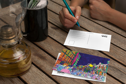 Nottingham Broadstreet Psychedelic Postcard image 3