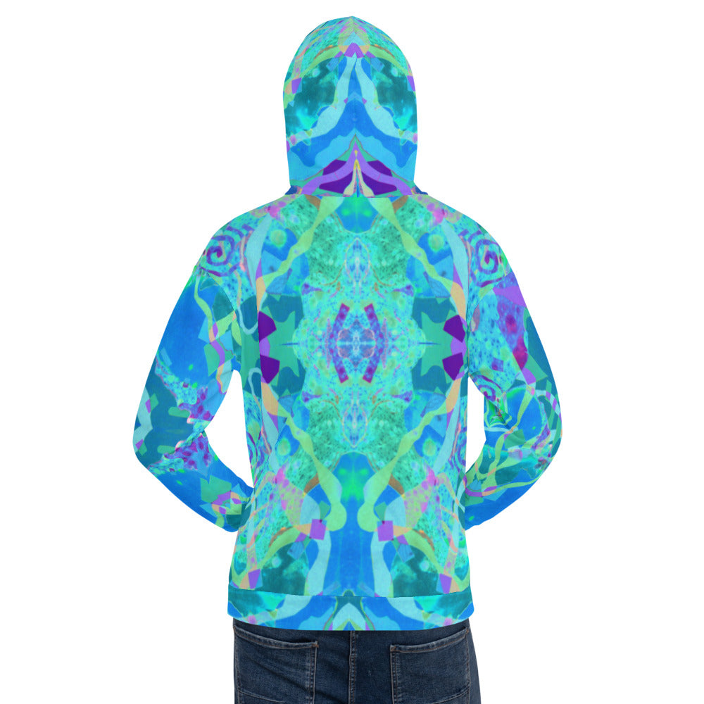 Psychedelic Unisex Hoodie - Blue Spectra image 1