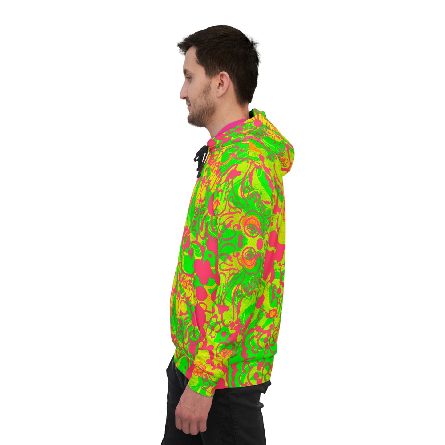 The Electric Bloom – Stylish Psychedelic Athletic Hoodie image 8