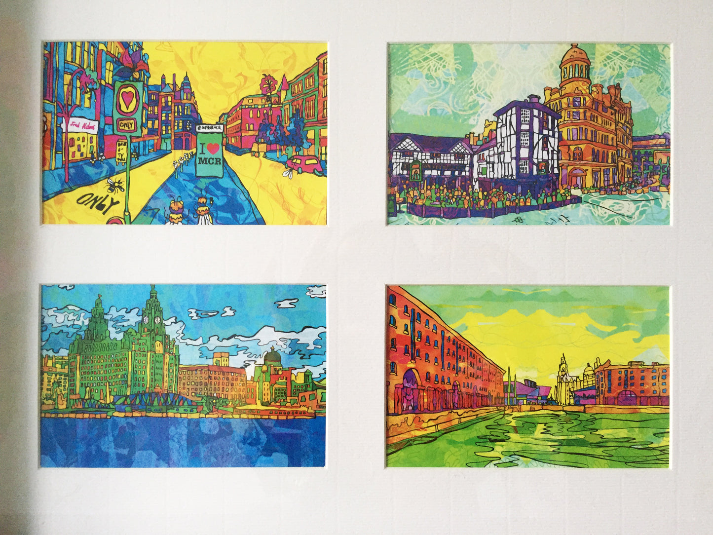 Liverpool Albert Docks Psychedelic Postcard image 4