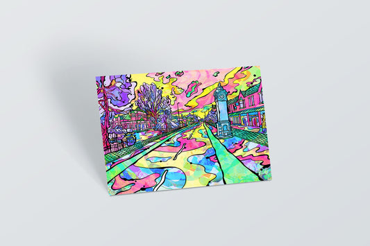 Manchester West-Didsbury Psychedelic Postcard image 0