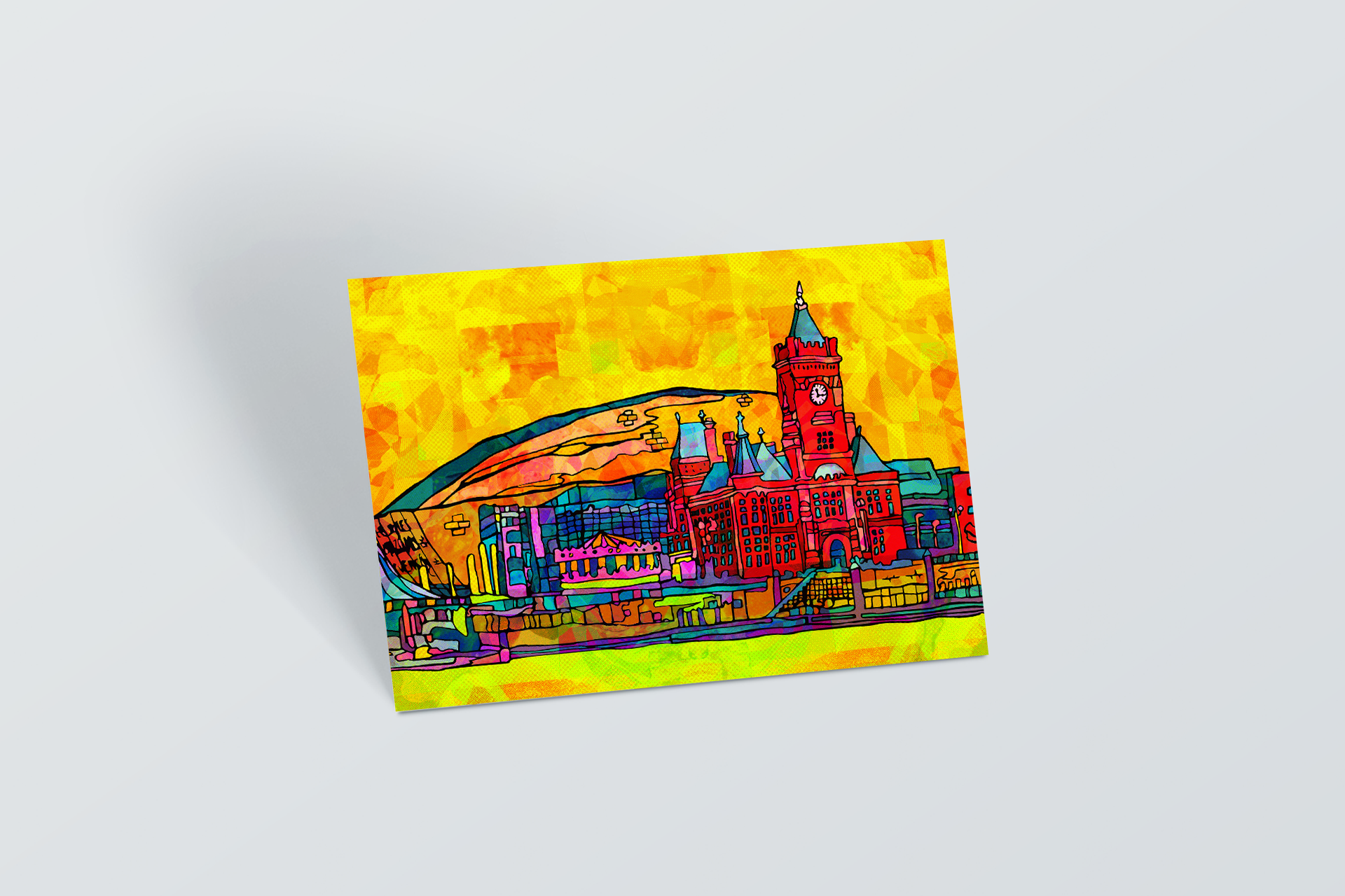 Cardiff Psychedelic Postcard image 0