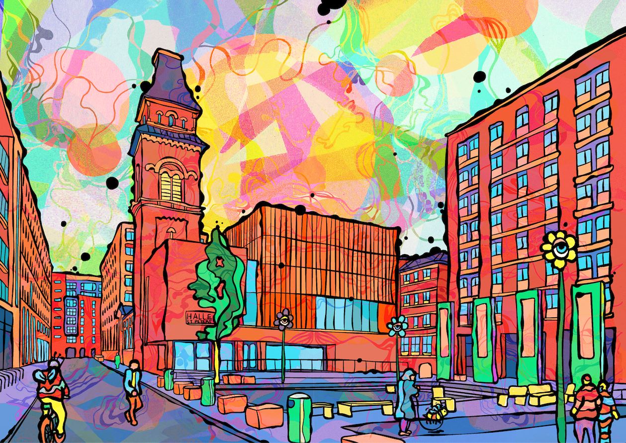 Ancoats Manchester City Psychedelic Art Print image 5