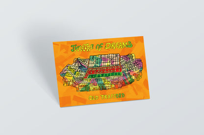 Manchester Stadium Psychedelic Postcard image 1