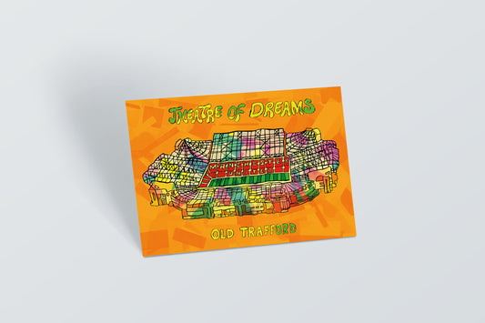 Manchester Stadium Psychedelic Postcard image 1