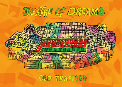 Manchester Stadium Psychedelic Postcard image 4