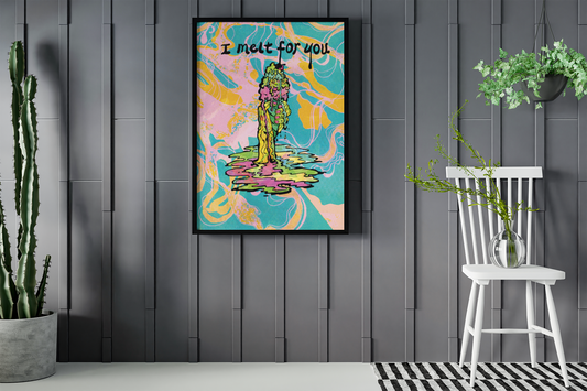 'I melt for you' Psychedelic Art Print Poster image 0