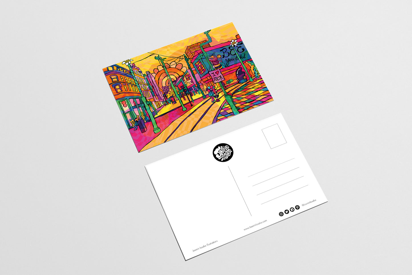 Manchester City Psychedelic Postcard image 2