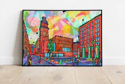 Ancoats Manchester City Psychedelic Art Print image 0