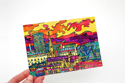 Birmingham City Psychedelic Postcard image 2