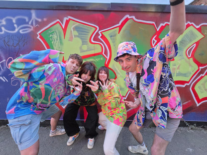 The Electric Bloom – Stylish Psychedelic Athletic Hoodie image 3