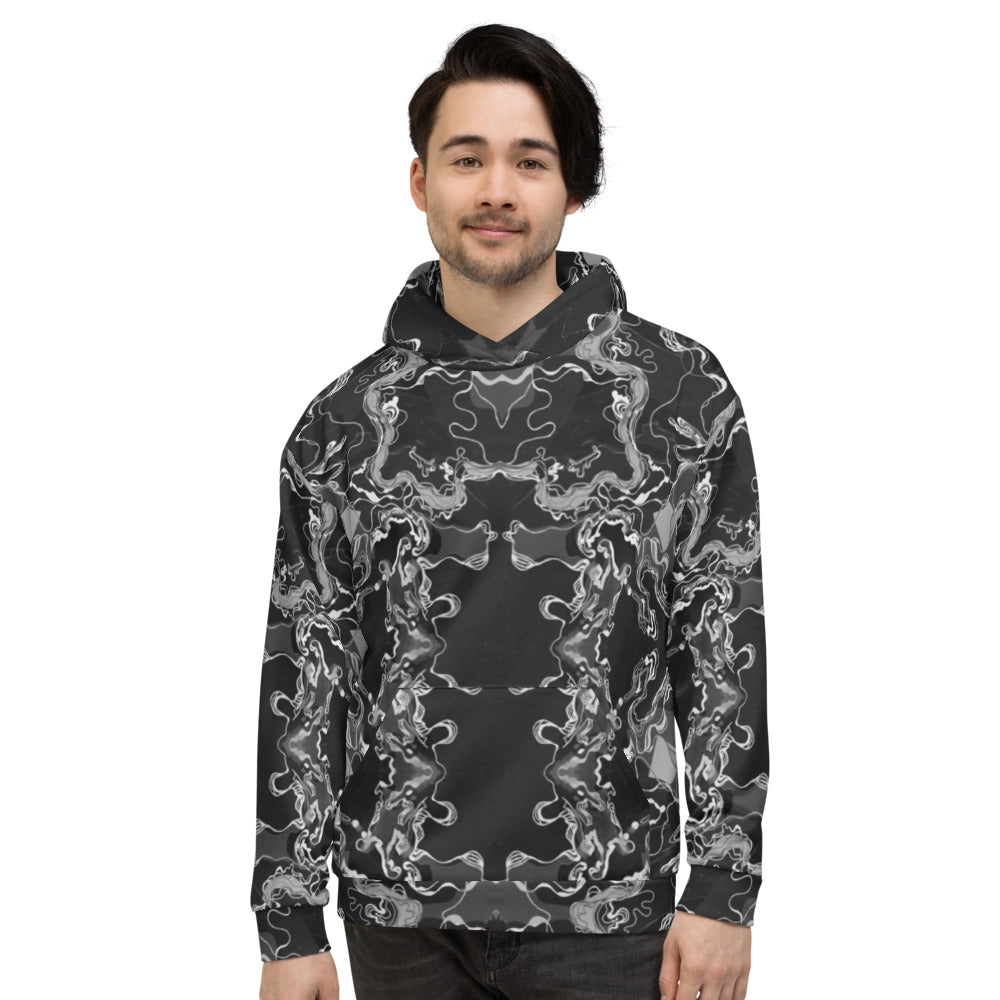 Psychedelic Unisex Hoodie - Black String Theory image 0
