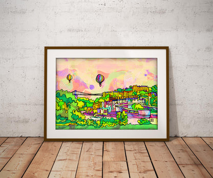 Bristol  Clifton Bridge Art Print image 0