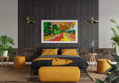 Hulme Sunset Psychedelic Art Print image 6