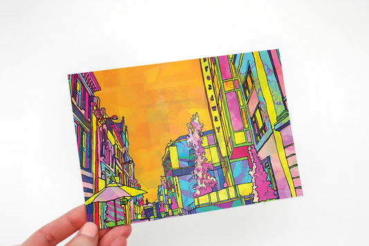 Nottingham Hockley Psychedelic Postcard image 1