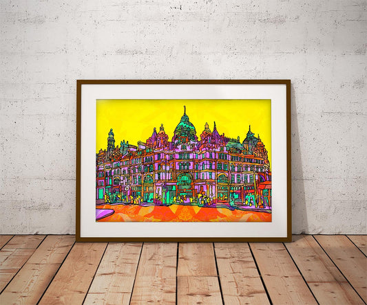 Leeds Kirkgate Market Psychedelic Art Print image 0