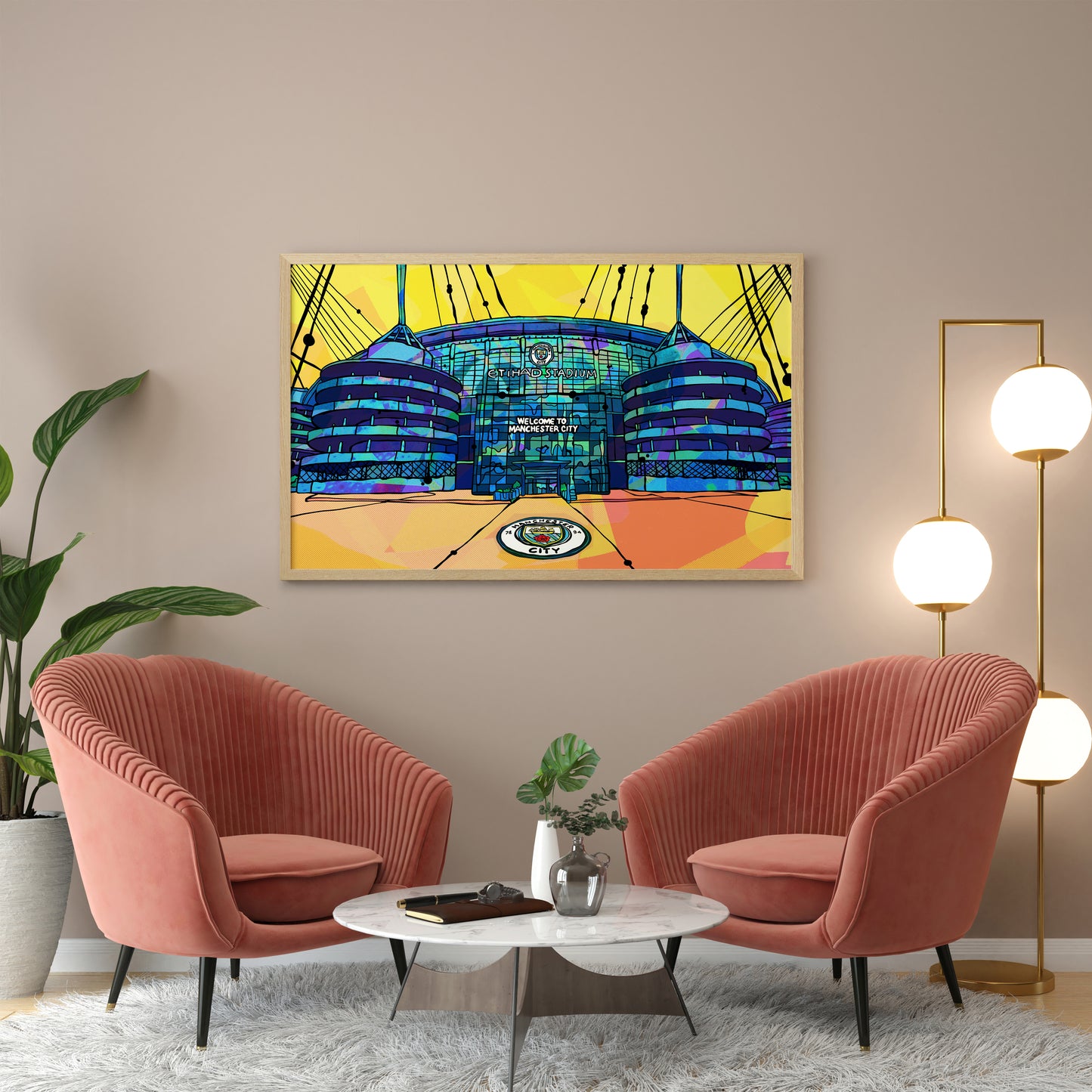 Manchester City Etihad Football Stadium - Psychedelic Art Print image 3