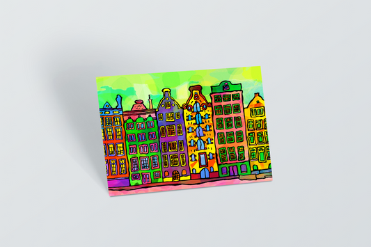 Amsterdam Psychedelic Postcard image 0