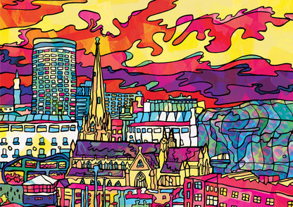 Birmingham Psychedelic City Art Print image 2