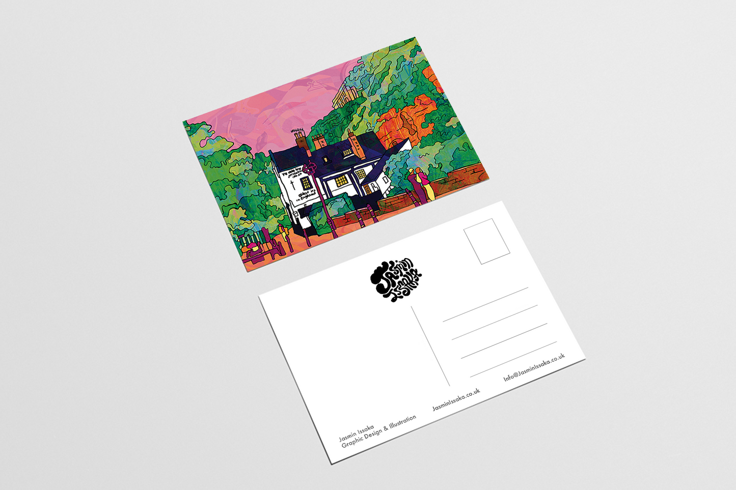 Nottingham Postcard Ye Olde Trip to Jerusalem image 2