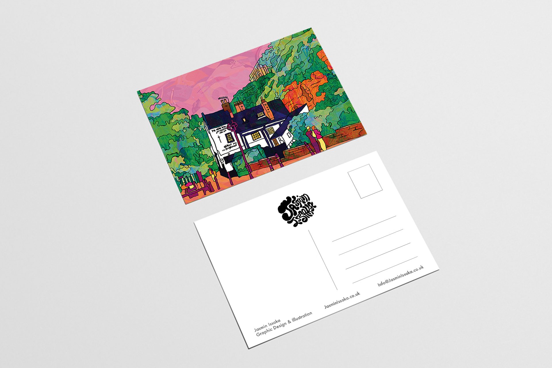 Nottingham Postcard Ye Olde Trip to Jerusalem image 2