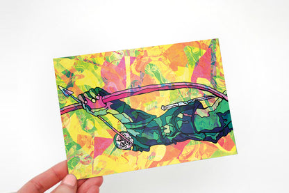 Robin Hood of Nottingham Psychedelic Postcard image 1